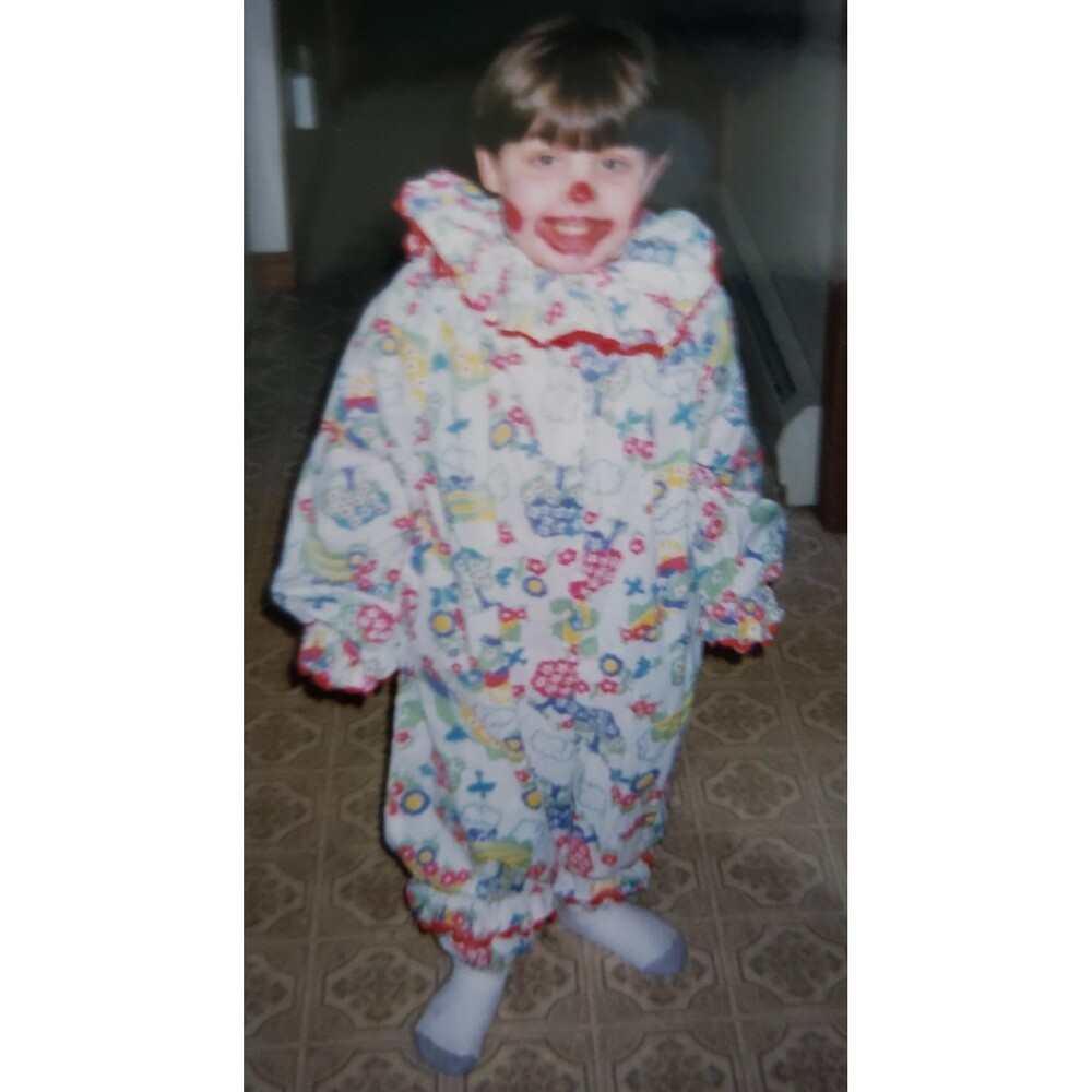 Halloween Child's Youth CLOWN COSTUME  Homemade 1970s